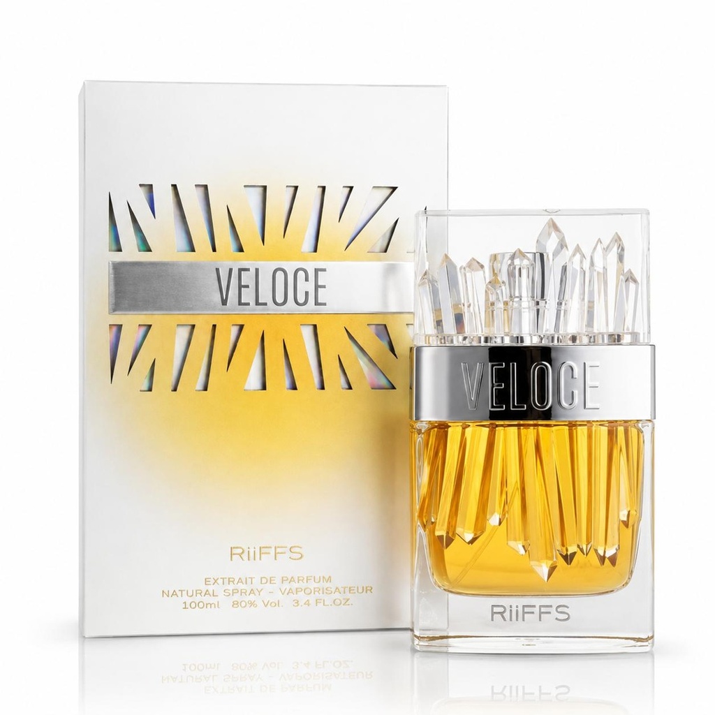 RiiFFS Veloce Extrait De Parfum 100ML | Grapefruit, Bergamot, Myrrh, Labdanum, Jasmine, Tonka Bean, Vanilla & Amber | Unisex Long-Lasting Fragrance