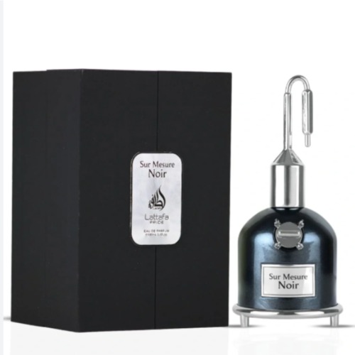 Lattafa Pride Sur Mesure Noir Eau De Parfum 100ML - Men's Long-Lasting Fragrance with Bergamot, Cinnamon, Nutmeg, Lavender, Sandalwood, Cedarwood, Vetiver, Amber