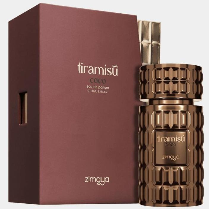 Zimaya Tiramisu Coco Unisex Eau De Parfum 100ML - Unisex Wear Liquid Fragrance with Coffee Blend, Amaretto, Vanilla Base, Biscuit, Ice Cream, Brown Sugar, Amber - Long-Lasting Gourmand Scent