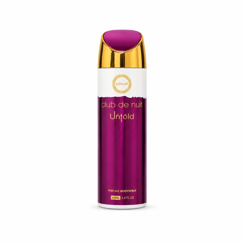Armaf Club De Nuit Untold Spray Type Unisex Fragrance Perfumed Body Spray - Saffron, Jasmine, Amberwood, Cedar - 6.7 oz (200ml)