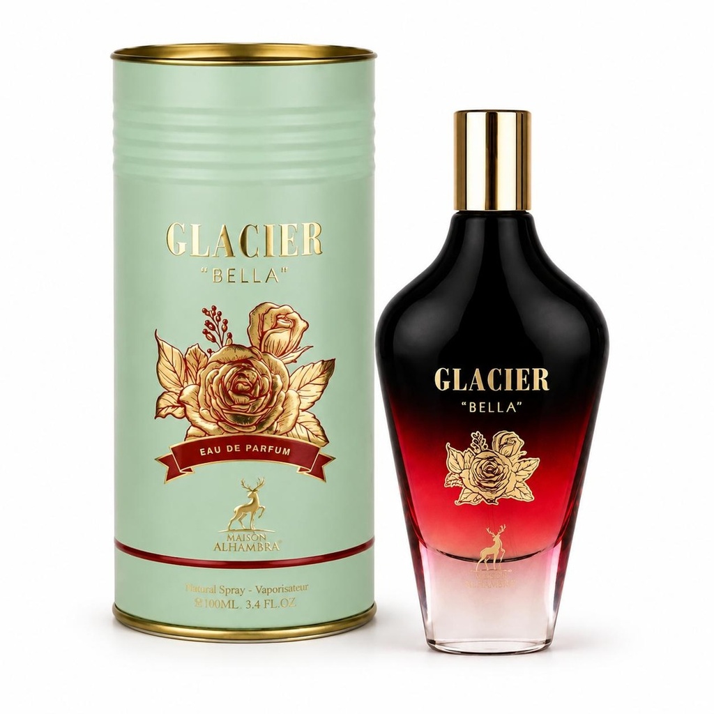 Women's Maison Alhambra Glacier Bella Eau De Parfum 100ML - Liquid Women's Fragrance with Green Pear, Bergamot, Vanilla Pod - Sweet Fruity Scent