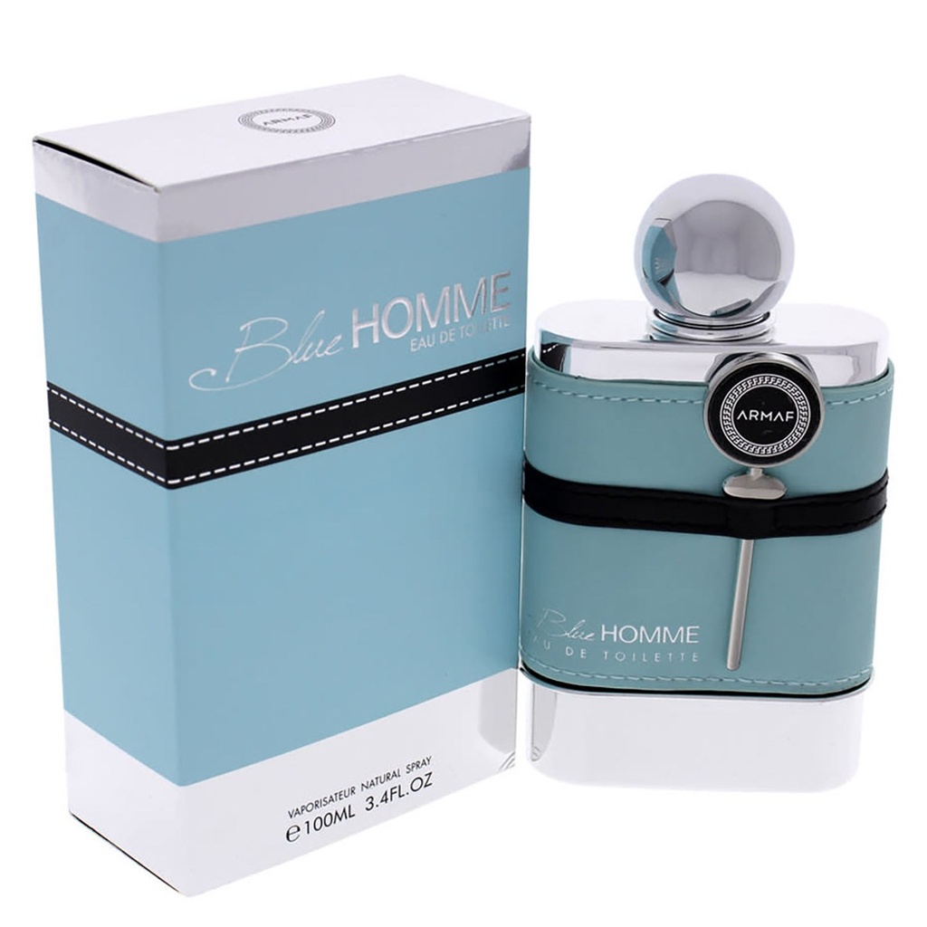 Armaf Blue Homme Eau de Toilette for Men - Citrus Woody Aromatic, Spicy, Cedar Men's Fragrance, EDT Scented Cologne, Liquid Fragrance, 3.4 oz (100ml)
