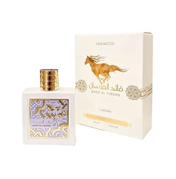 Lattafa Qaed Al Fursan Unlimited Eau de Parfum for Unisex - Coconut, Jasmine, Sandalwood, Vanilla - 3.04 oz