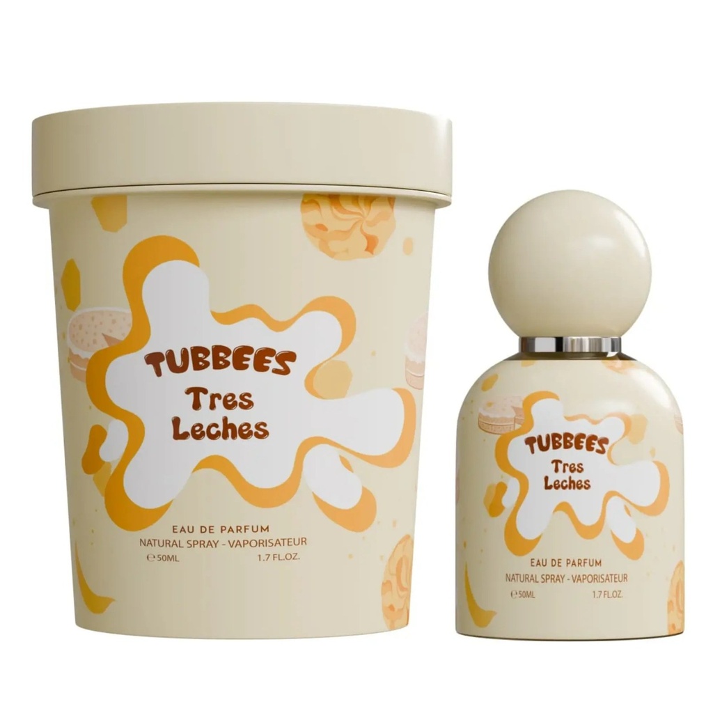 Grandeur Tubbees in a Tub Tres Leches Unisex Eau De Parfum Spray - 1.7 oz (50ml) - Vanilla Cake, Caramel, Milk, Chocolate Scents - Long-Lasting Beauty & Personal Care Fragrance