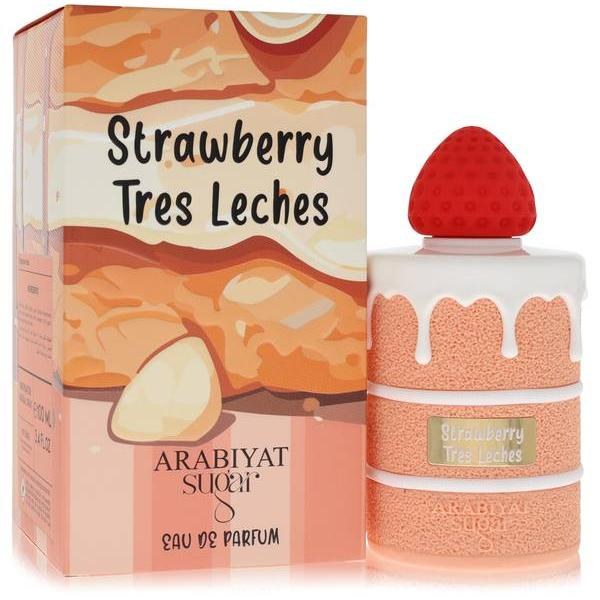 Arabiyat Women's Strawberry Tres Leches EDP 100ml (3.4 Fl Oz) Perfume - Strawberry and Cream Flavor Fruity Gourmand Fragrance with Marshmallow, Long-Lasting Spray, Daily Elegance, Strawberry And Cream Flavor Women's Fragrance