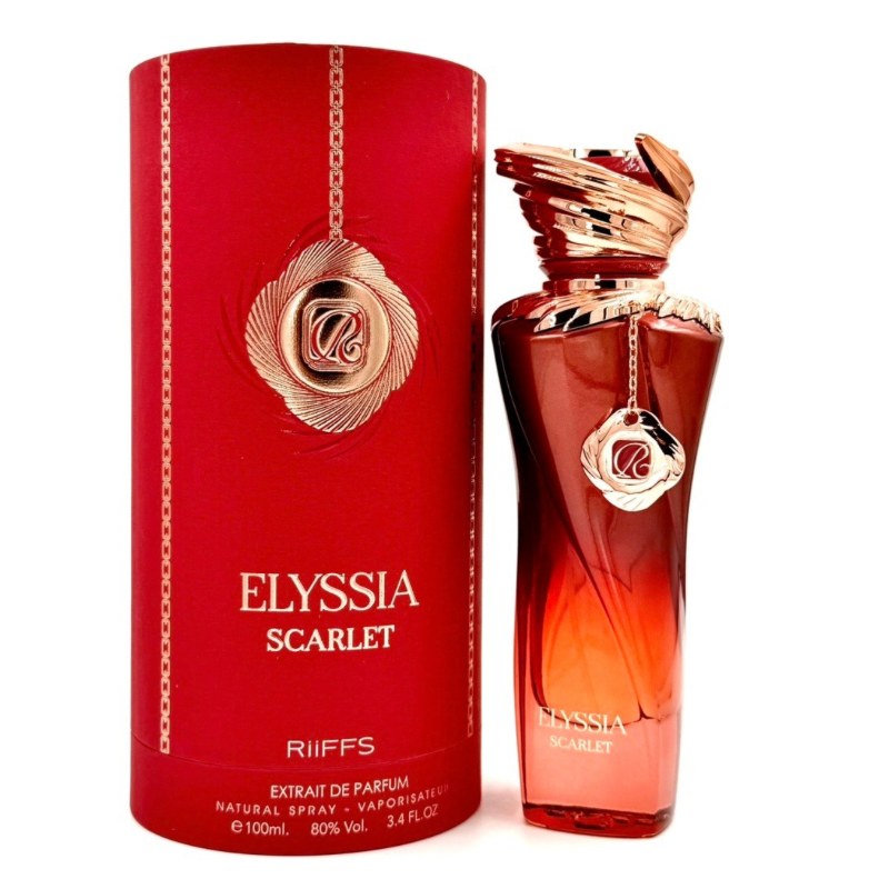 Riiffs Parfums Elyssia Scarlet Extrait De Parfum - Cherry, Pepper, Vanilla Aromatic Fruity Floral Liquid Fragrance - 3.4 oz (100ml) Beauty & Personal Care for Women