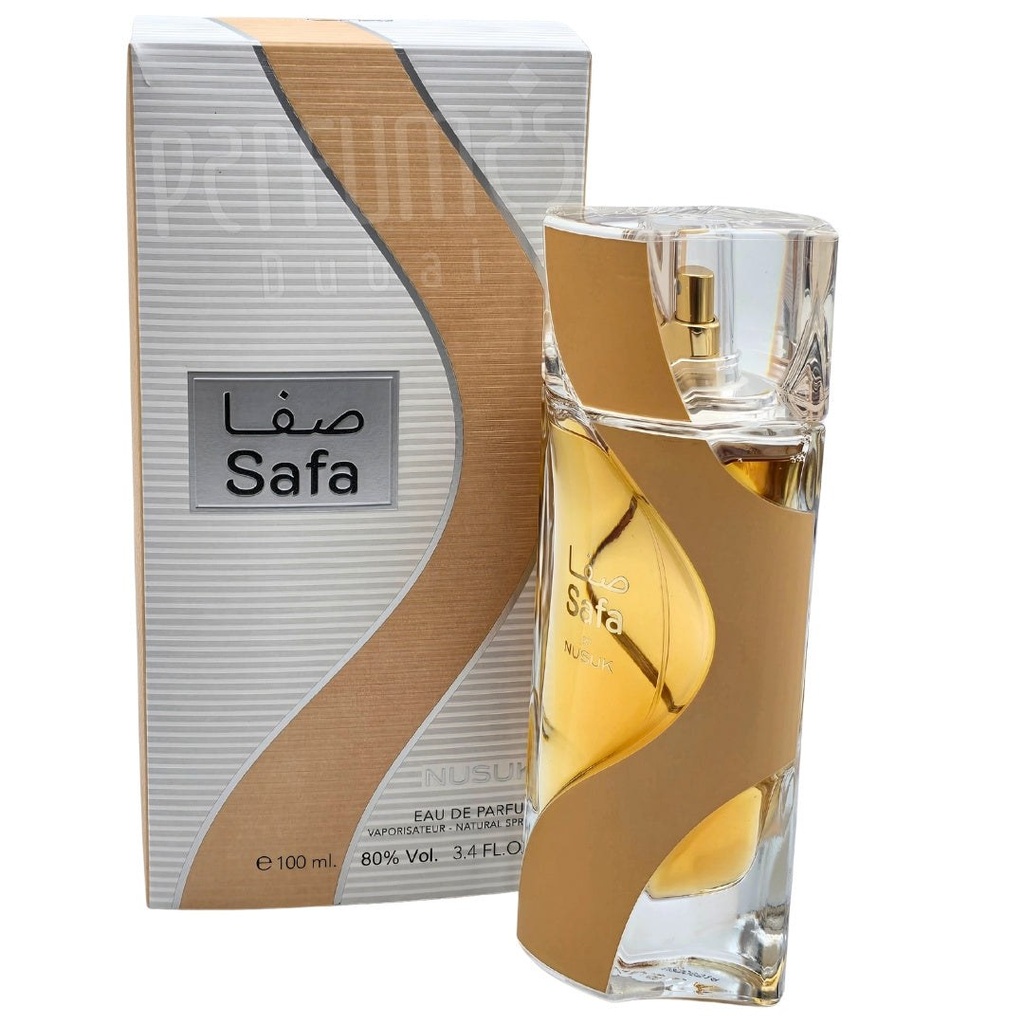 Unisex Nusuk Safa Regular Edition Eau De Parfum 100ml Single Bottle - Top: Juicy Lemon, Juicy Freshness; Heart: Creamy Coconut, Nectar Floral; Base: Warm Vanilla, Musk, Ambrox; Sweet, Playful, Long-Lasting Scent