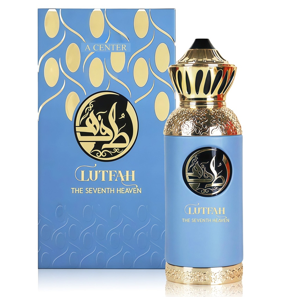 Arabiyat Prestige Lutfah The Seventh Heaven Eau de Parfum Unisex Leather Amber Fragrance - Oud, Vetiver & Musk - 2.7 oz (80ml)