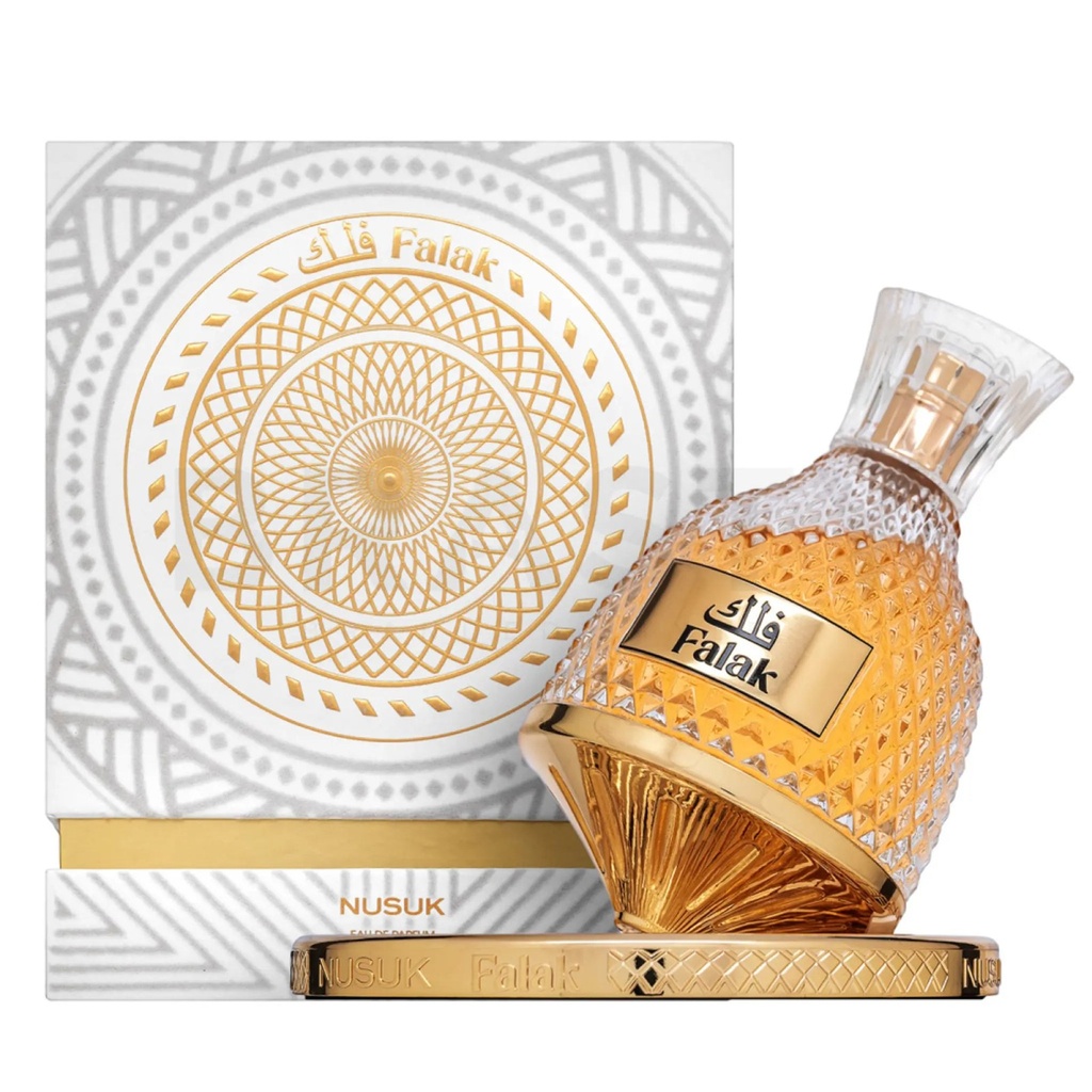 Nusuk Falak Warm Gourmand Unisex Eau De Parfum Spray - 3.4 oz (100ml) Long Lasting Perfumes, Portable Unisex Fragrance with Caramel, Brown Sugar, Biscuit, Vanilla Perfumes, Amber Toffee, White Musk, Praline Notes