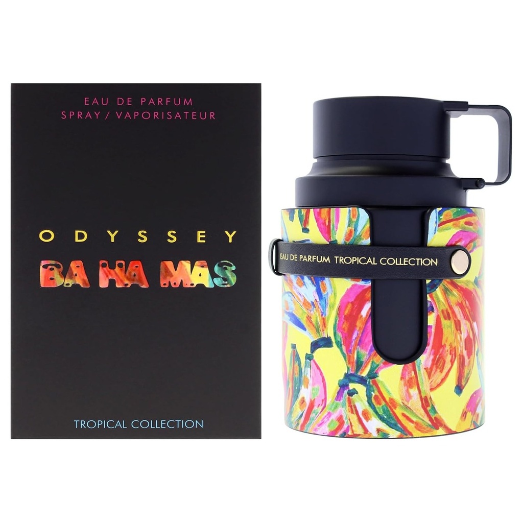 Armaf Odyssey Ba Ha Mas Tropical Collection Eau de Parfum (EDP) - 100ml Aromatic Liquid Spraying Unisex Fragrance - Aquatic, Fruity, Fresh Scent - 3.4 oz