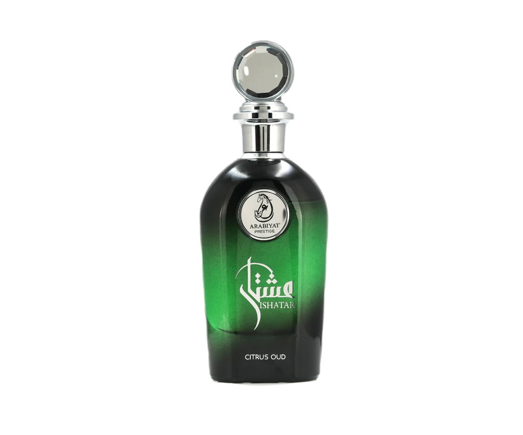 Arabiyat Prestige Ishatar Citrus Oud Eau de Parfum Unisex Mandarin Cardamom Jasmine Cedarwood 3.7 oz (110ml)