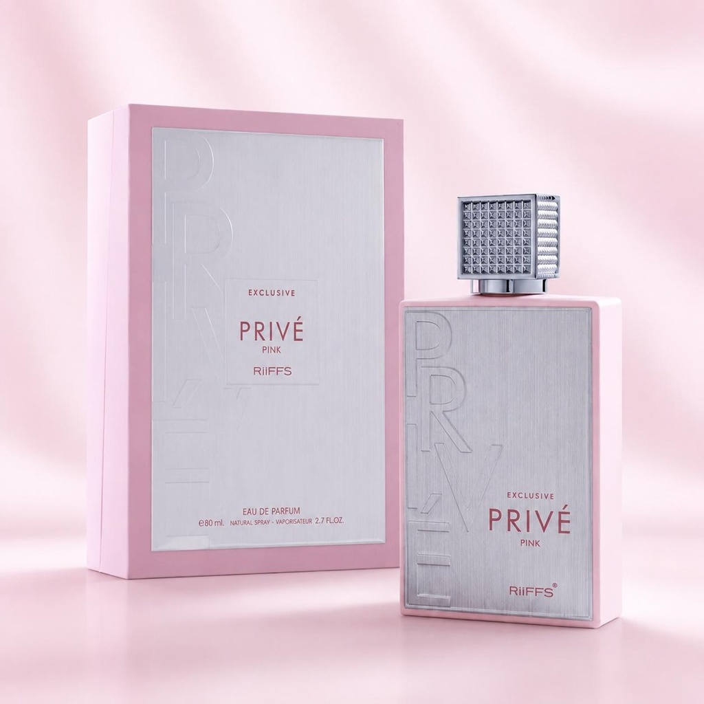 RiiFFS Privé Pink Exclusive 80ml Liquid Women’s Fragrance - Sweet Fruity Tropical, Pink Rose Scent with Lychee Blend, Turkish Rose, Vanilla, Cashmeran