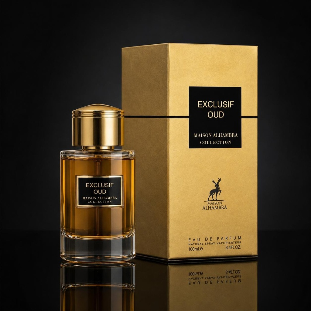 Maison Alhambra Exclusif Oud Eau de Parfum Unisex Oud Amber Leather Saffron 3.4 oz (100ml)