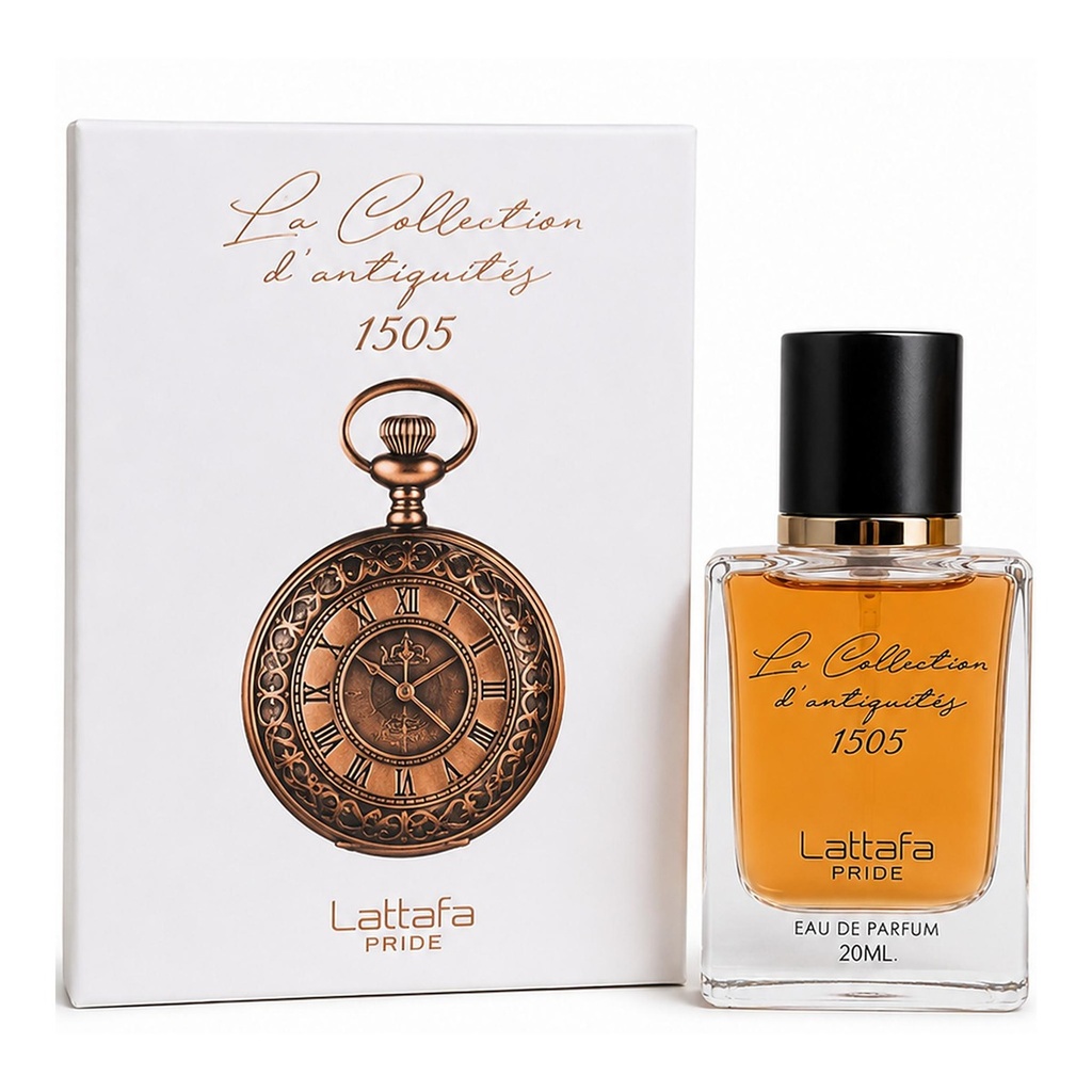 Lattafa Pride La Collection D’Antiquités 1505 Eau De Parfum 20ML | Black Cherry, Saffron, Osmanthus, Amyris, Cypriol & Guaiac Wood | Unisex Travel Size Fragrance