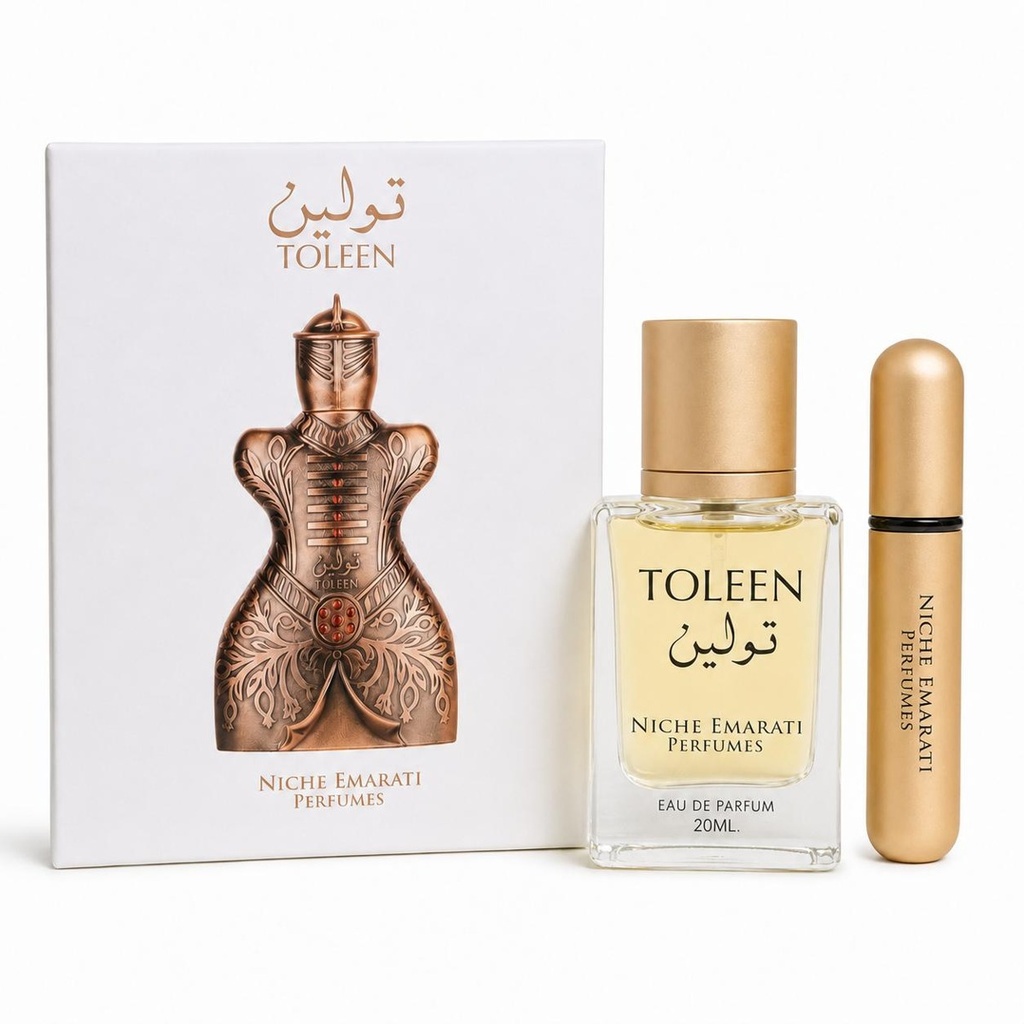 Lattafa Toleen Alcohol-Free Women's Eau De Parfum - 20ML Travel-Size Fragrance with Ginger, Pear, Rose, Ambroxan, Orange Flower, Amber, Musk Notes, Rose Scent, Amber Profile, For Women
