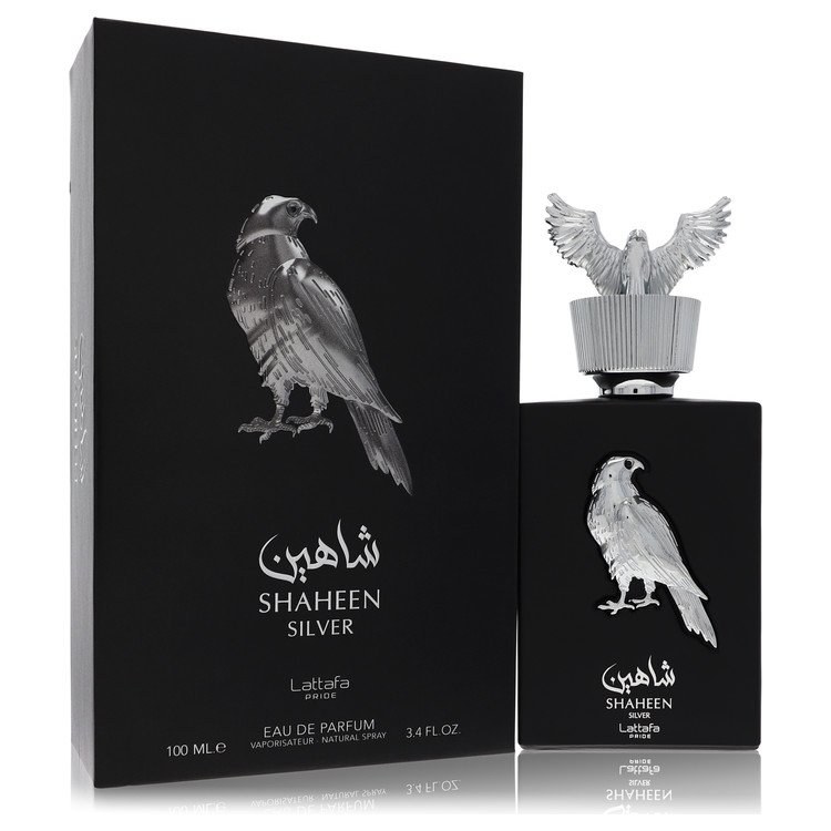Lattafa Shaheen Silver Eau de Parfum for Unisex - Bergamot, Rose & Amber - 3.4 oz (100ml)