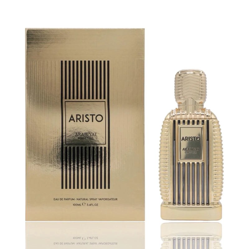Arabiyat Prestige Aristo Unisex Eau de Parfum - Citrus, Spice, Amber Musk Scent - Long-Lasting Liquid 3.4 fl oz (100ml) Bottle