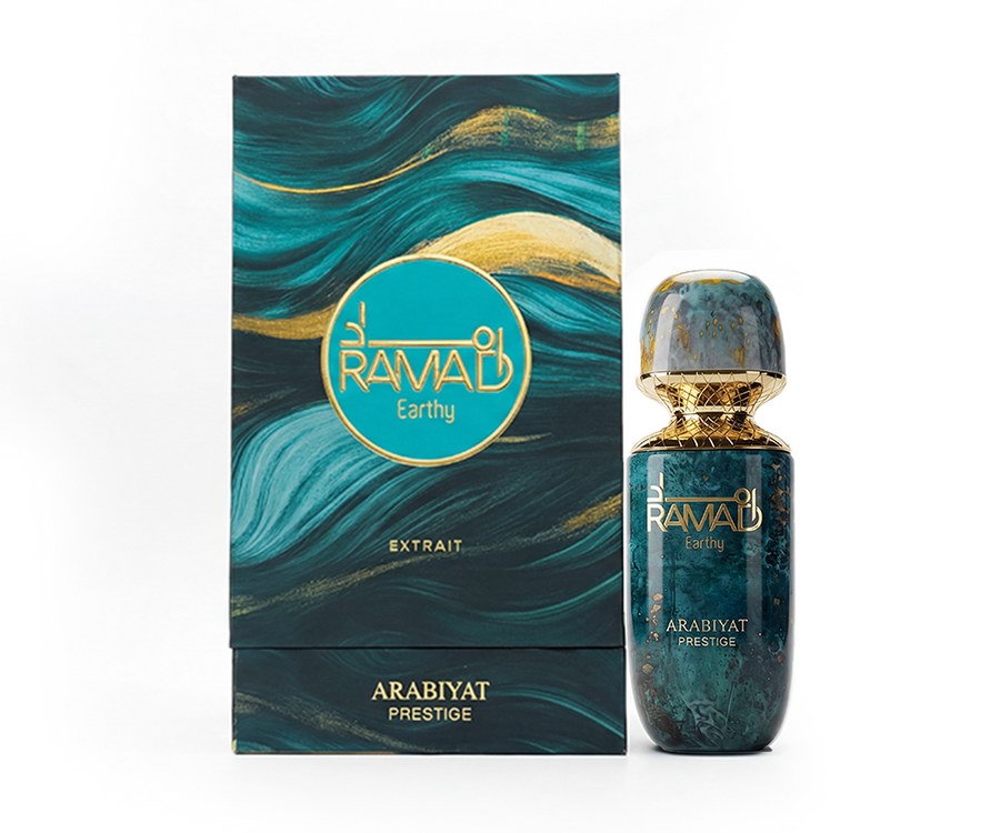 Arabiyat Prestige Ramad Earthy Extrait de Parfum - 3.4 fl oz (100ml) Unisex Liquid Spray, Earthy Spice Woody Scent with Honey Notes, Long-Lasting Body Perfume, Liquid Spraying Unisex Fragrance