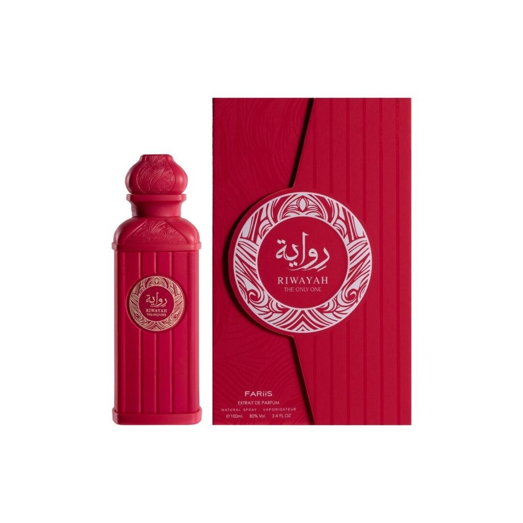 Riwayah The Only One Extrait de Parfum Unisex Fruity Amber Fragrance with Bergamot & Jasmine 3.4 oz (100ml)