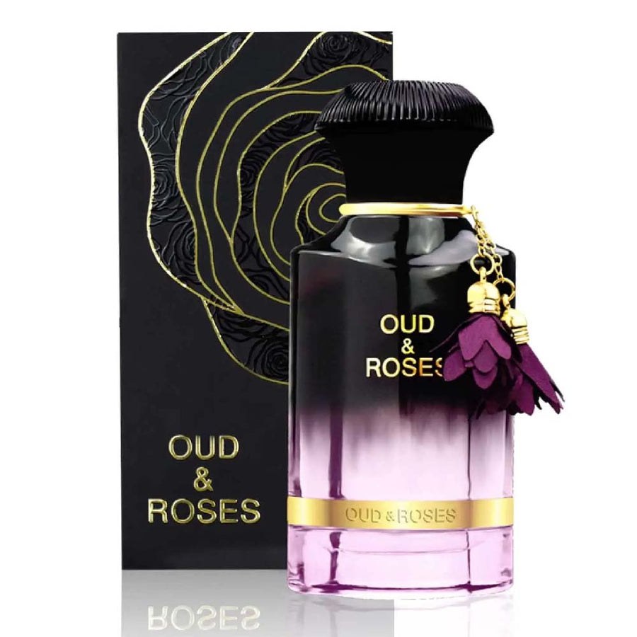 Ahmed Al Maghribi Oud & Roses Eau de Parfum - Unisex - Rose, Sandalwood, Oud & Musk - 2 oz (60ml)