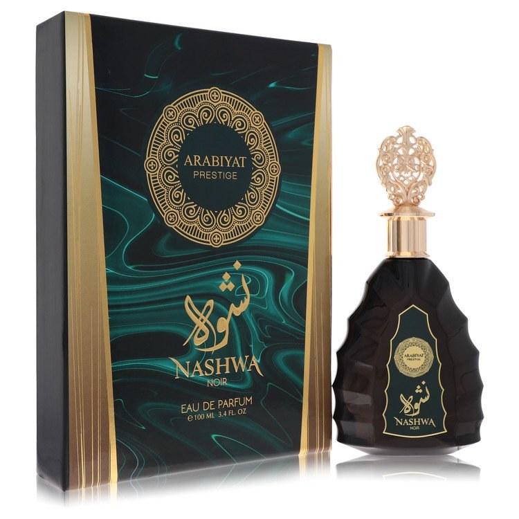 Arabiyat Prestige Nashwa Noir Eau de Parfum Unisex Leather Patchouli Musk Bergamot 3.4 oz (100ml)