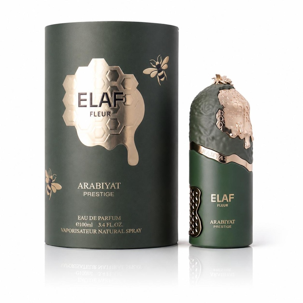 Arabiyat Prestige Elaf Fleur Women's Liquid Eau De Parfum 100ML - Bergamot Blend, Pear, Tuberose, Jasmine, Orange Blossom, Amber, Vanilla, Long-Lasting Fragrance for Females