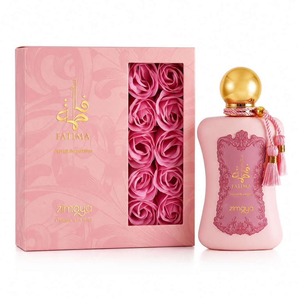 Zimaya Fatima Pink Women's Eau de Parfum - 100ml (3.4 oz) Liquid Women's Fragrance with Jasmine, Rose, Vanilla, Musk