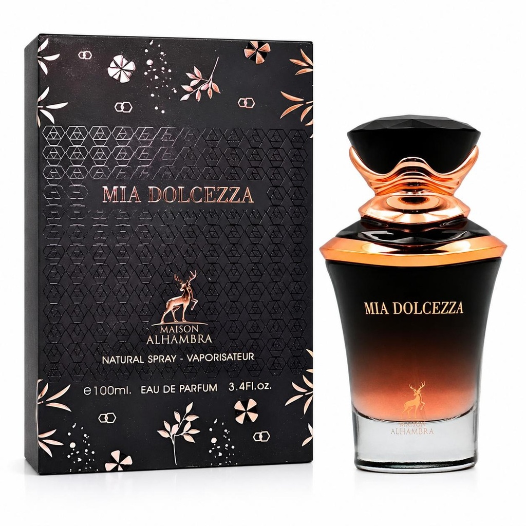 Maison Alhambra Mia Dolcezza Eau De Parfum 100ML | Blackcurrant, Pink Pepper, Bergamot, Jasmine, Tuberose, Orange Blossom, Vanilla & Amber | Fragrance for Women