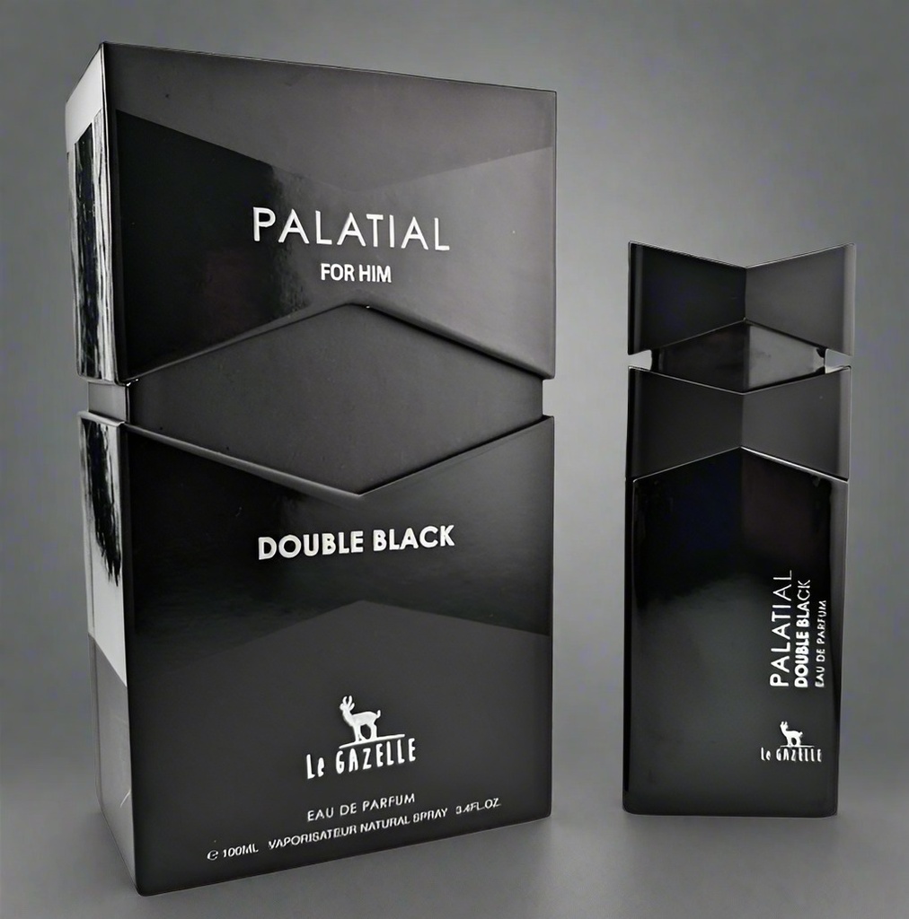 Le Gazelle Palatial For Him Double Black Eau De Parfum (EDP) 100ML - Men's Warm Spices Fragrance with Cinnamon, Bergamot, Orange Blossom, Lavender, Vanilla, Tonka Bean & Amber
