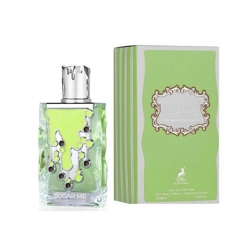 Maison Alhambra Sugar Me Pistachio Chocolate Alcohol-Free Eau de Parfum Unisex Gourmand Vanilla 3.4 oz (100ml)