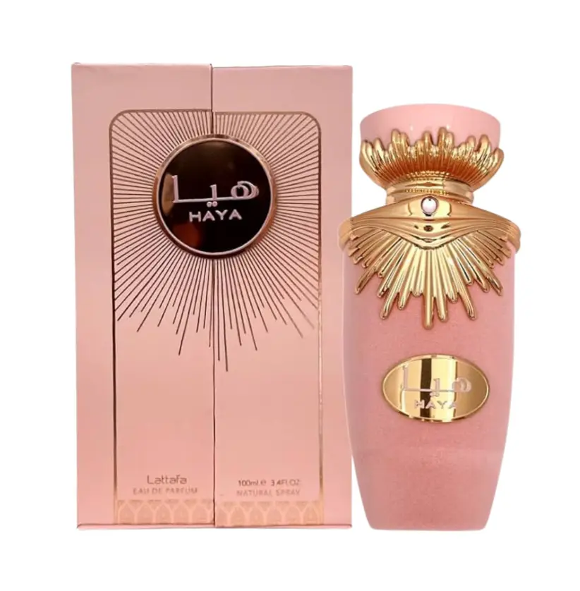 Lattafa Haya Women's Eau de Parfum Spray - 3.4 oz (100ml) Natural Blend Liquid Women's Fragrance for Skin Application