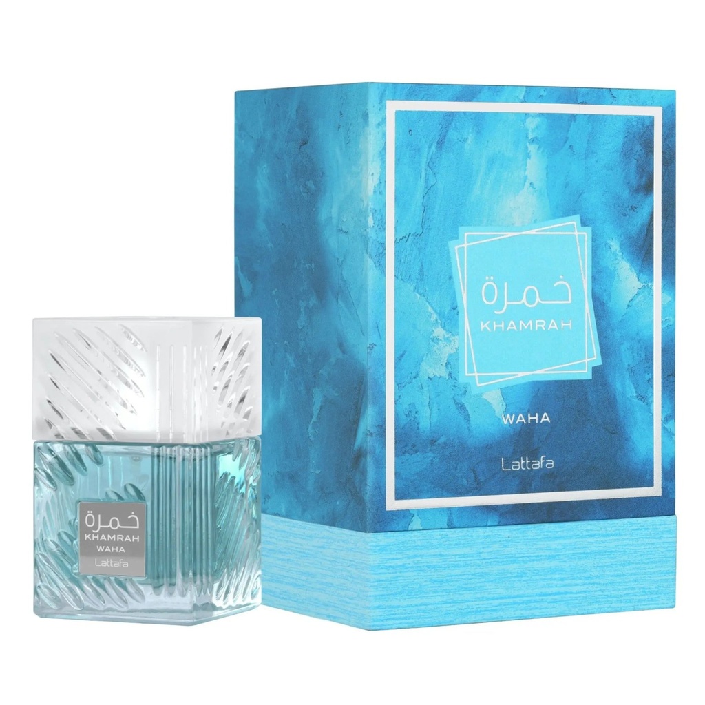 Lattafa Khamrah Waha Unisex Eau de Parfum Spray - Edp Elegant Fragranced, Aromatic Luxurious Fragrance, Ginger, Vanilla, Musk, 3.4 oz (100ml) Limited Edition Spray Bottle