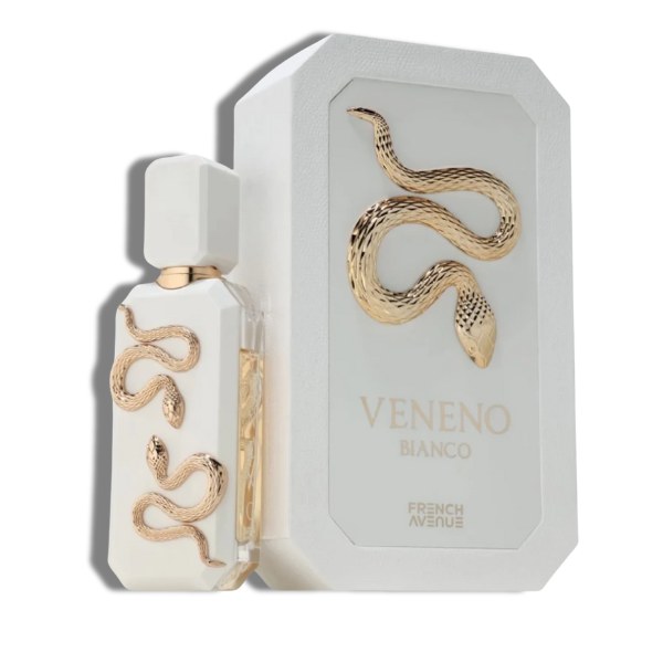Fragrance World Veneno Bianco Eau de Parfum - Adult Unisex Neroli Blend Floral Gourmand with Vanilla, Coconut - Single Bottle 3.4 oz (100ml)