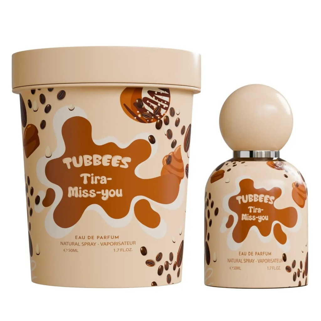 Unisex Grandeur Tubbees in a Tub Tira Miss You Eau De Parfum Spray - 1.7 oz (50ml) Coffee Blend Fragrance with Almond, Milk, White Flowers, Liquorice Scent, Long-Lasting