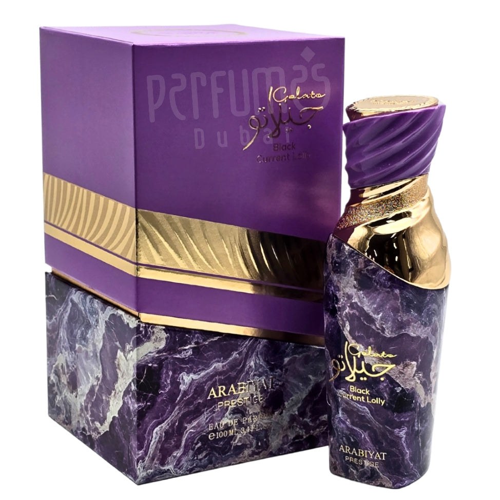 Arabiyat Prestige Gelato Black Currant Lolly Women's Eau de Parfum - Blackcurrant, Rose, Musk, Vanilla Scent, 3.4 oz (100ml) - Office-Evening Unisex Fragrance