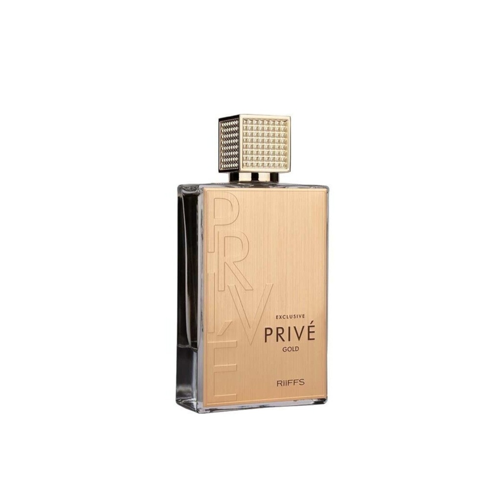 Riiffs Exclusive Privé Gold Extrait de Parfum for Unisex - Aromatic Woody Amber, Citrus & Musk - 3.4 oz (100ml)