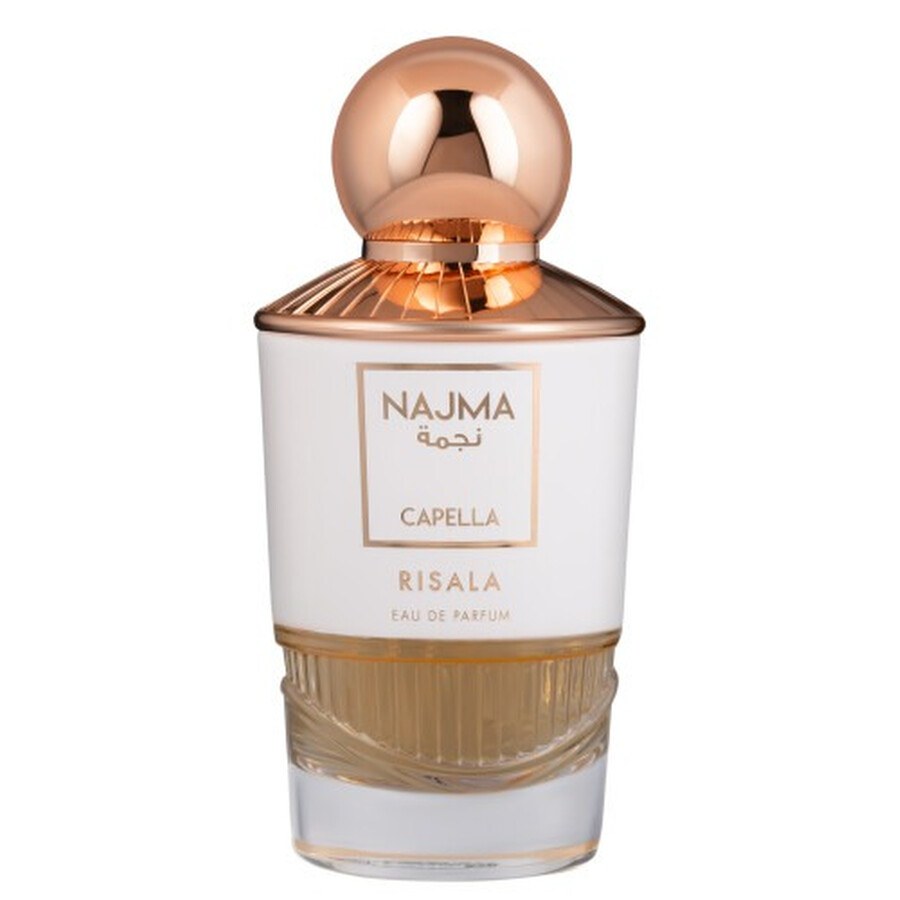 Risala Najma Capella Eau De Parfum Unisex Fragrance - Floral Fruity Gourmand with Jasmine, Marshmallow & Tonka Bean - 3.4 oz (100ml)