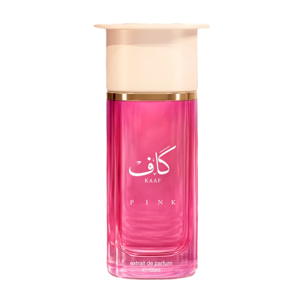 Ahmed Al Maghribi Kaaf Pink Extrait de Parfum Unisex - Floral Gourmand, Plum, Patchouli, Caramel - 3.4 oz (100ml)