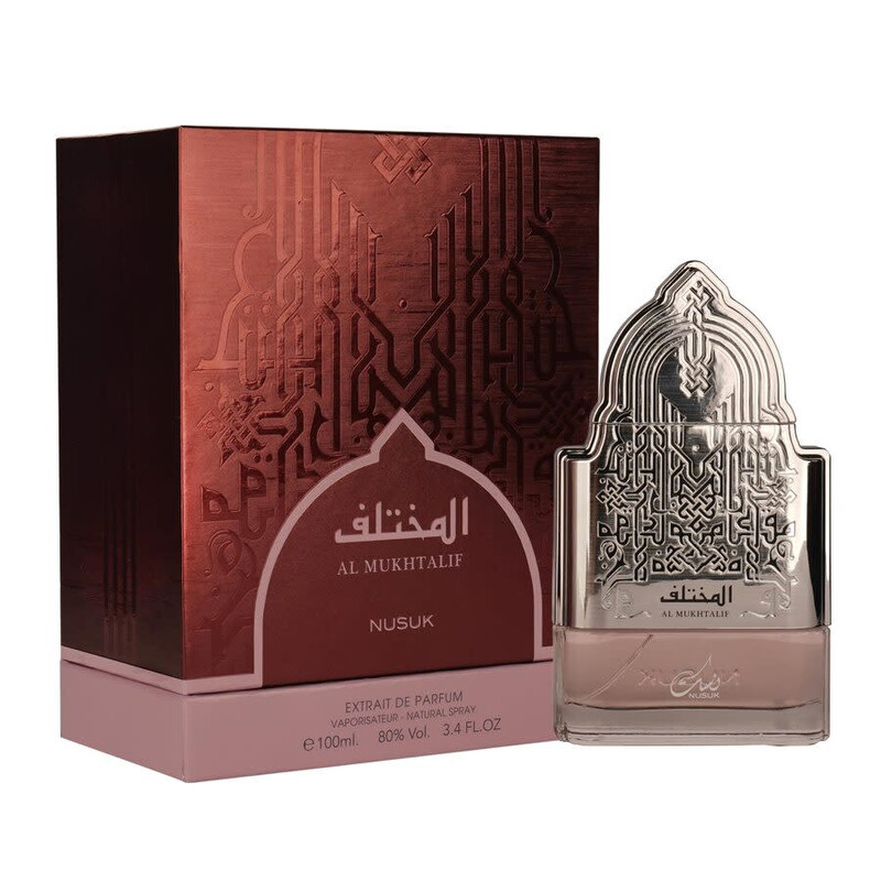 Nusuk Al Mukhtalif Women's Extrait De Parfum 100ML - Perfume for Adult Women, Pear Blend Scent - Top: Pear, Pineapple, Bergamot; Heart: Rose, Jasmine; Base: Amber, Musk, Patchouli - Long-Lasting