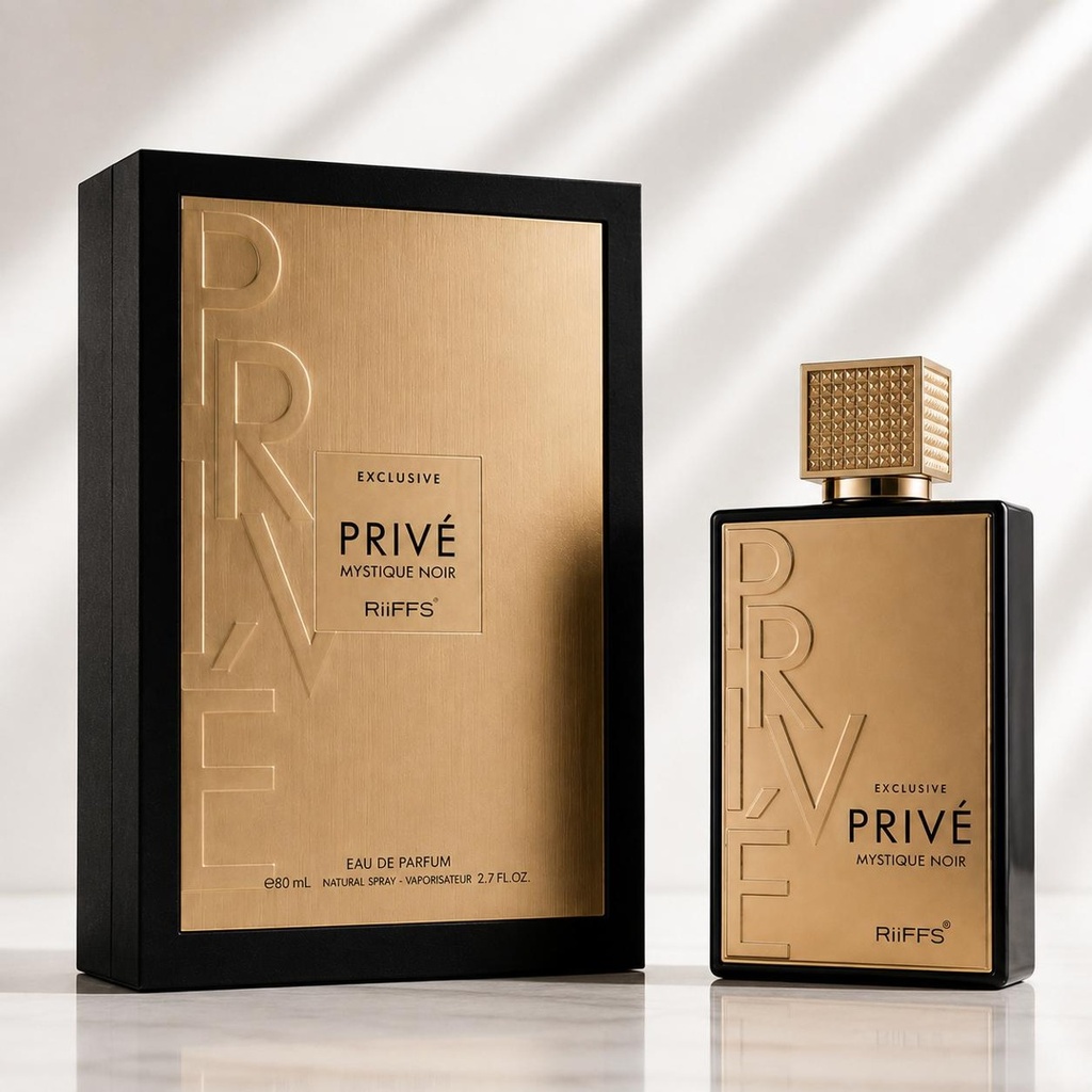 Riiffs Prive Mystique Noir Extrait de Parfum Unisex Cinnamon Dates Vanilla Tonka Bean 2.7 oz (80ml)