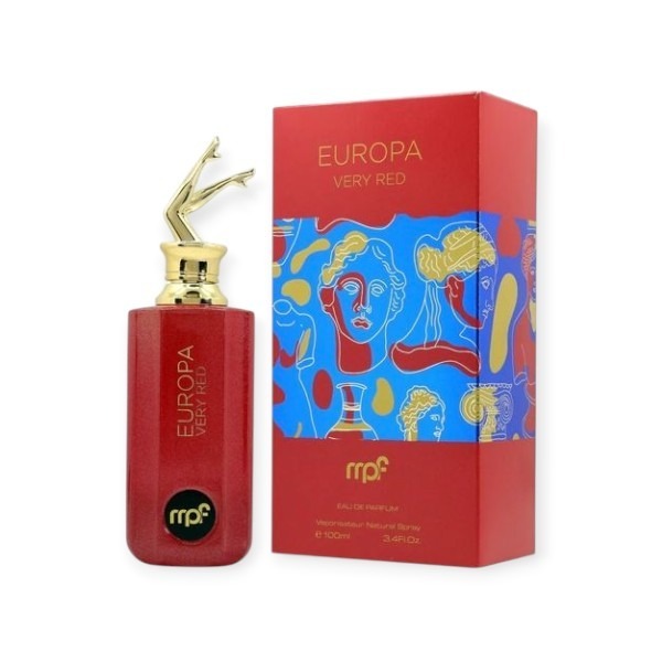 MPF Europa Very Red Eau De Parfum 100ML | Sweet Almond, Bergamot, Lychee, Rose, Violet, Vanilla, Amber & Musk | Unisex Fragrance