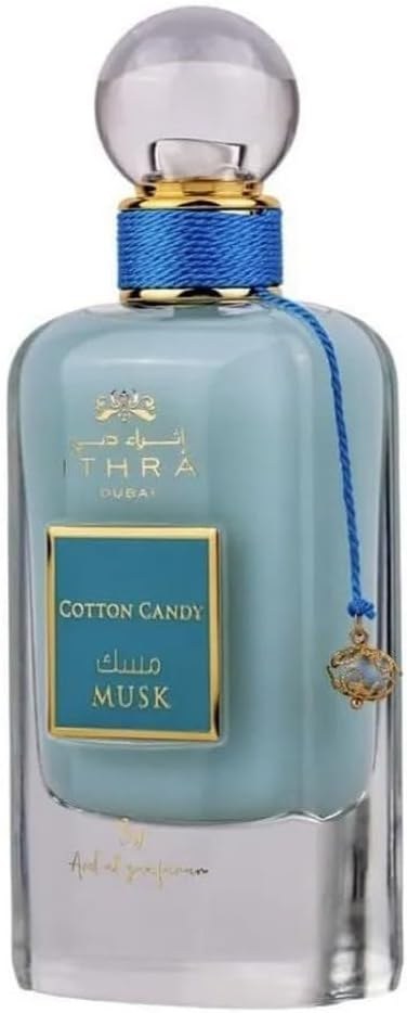 Ard Al Zaafaran Cotton Candy Musk Eau de Parfum Unisex Floral Woody Fragrance with Citrus & Jasmine 3.4 oz (100ml)