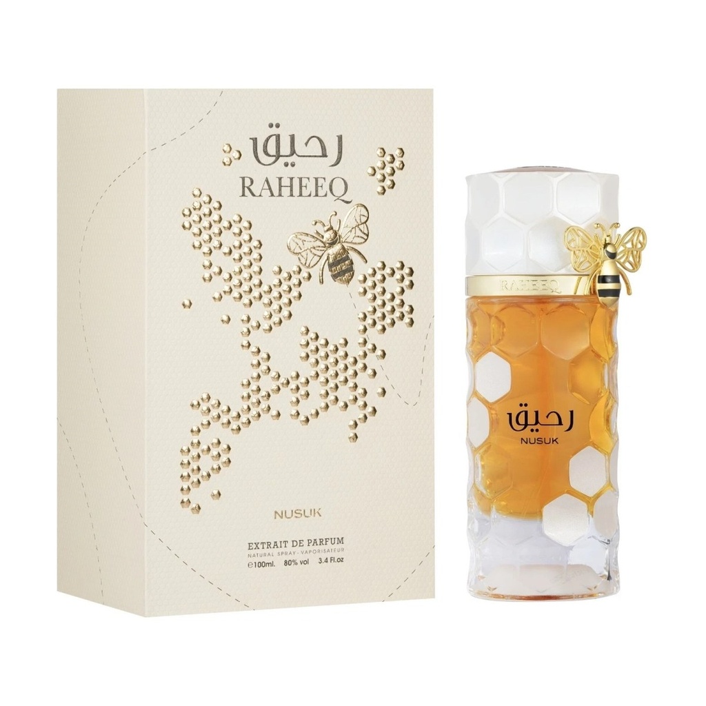 Women's NUSUK Raheeq Extrait De Parfum - 100ml Long-Lasting Cruelty-Free Elegant Liquid Women's Fragrance with Citrus, Floral Rose, Amber Scent Blend for Adults (Cruelty Free Fragrances)