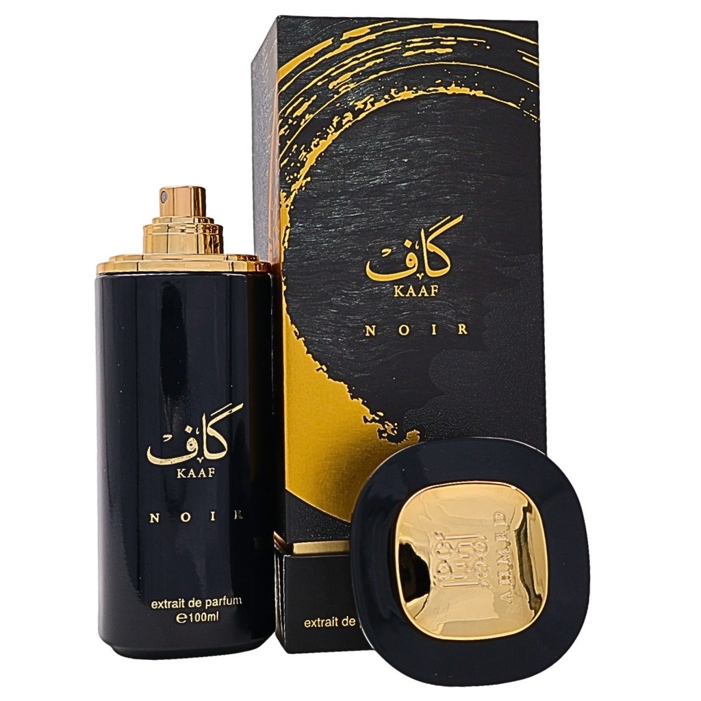 Ahmed Al Maghribi Kaaf Noir Extrait de Parfum Unisex - Citrus Woody, Blood Orange, Vetiver, Cedarwood - 3.4 oz (100ml)
