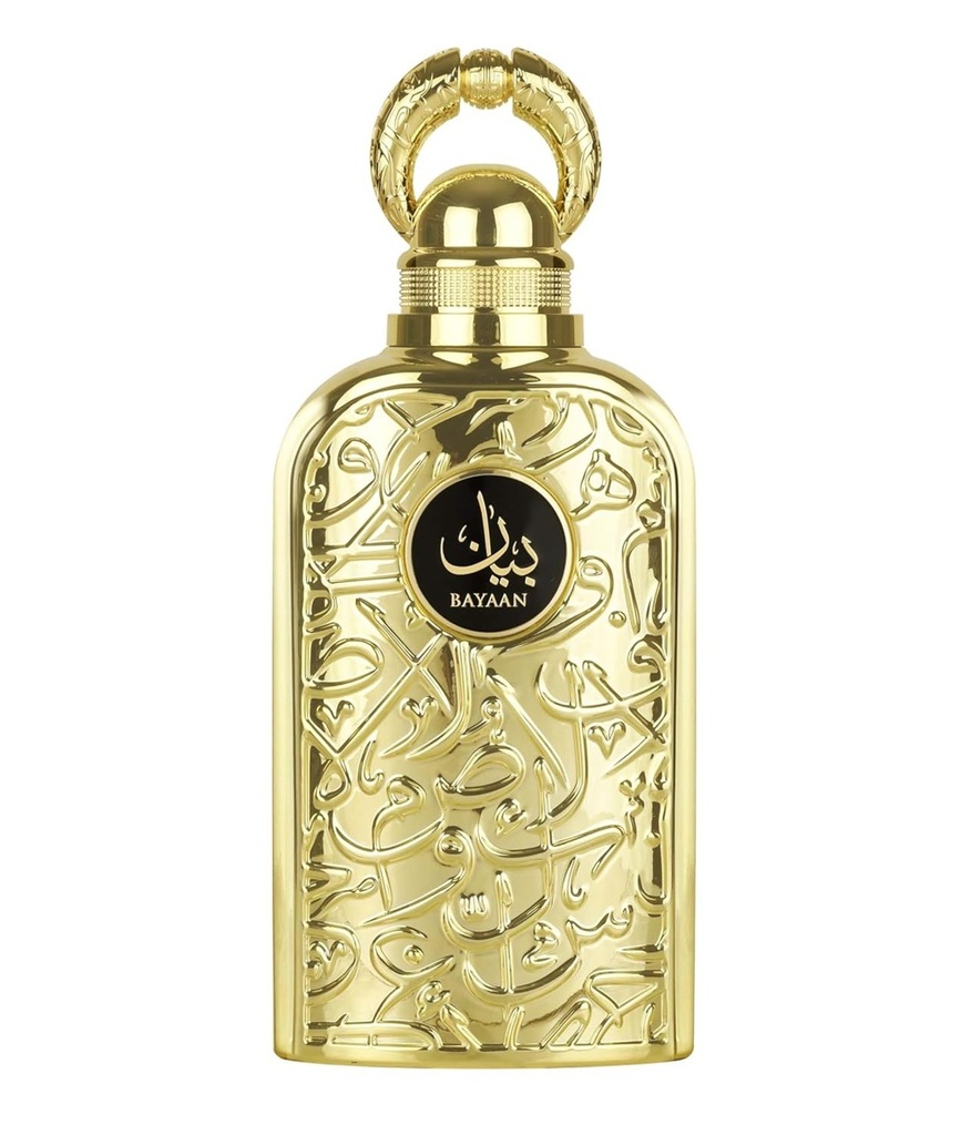 Lattafa Bayaan Unisex Eau de Parfum - Sweet Floral Fruity Gourmand, Lychee, Rose, Oud, Essential Oils, Aromatic Scent Women's Fragrance, Spray Apply, 3.4 oz (100ml)